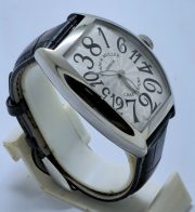 Franck Muller Crazy Hours White Leather Strap Swiss Automatic Watch - Image 5
