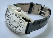 Franck Muller Crazy Hours White Leather Strap Swiss Automatic Watch - Image 6