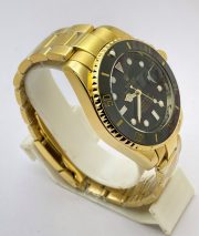Rolex Submariner Black Dial Gold Bracelet Swiss Automatic Watch - Image 5