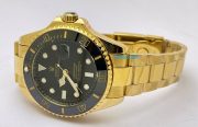 Rolex Submariner Black Dial Gold Bracelet Swiss Automatic Watch - Image 6