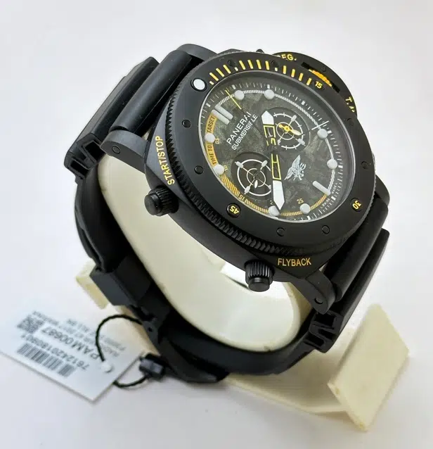 Panerai Submersible Navy Seal Black Rubber Strap Swiss Automatic Watch - Image 5