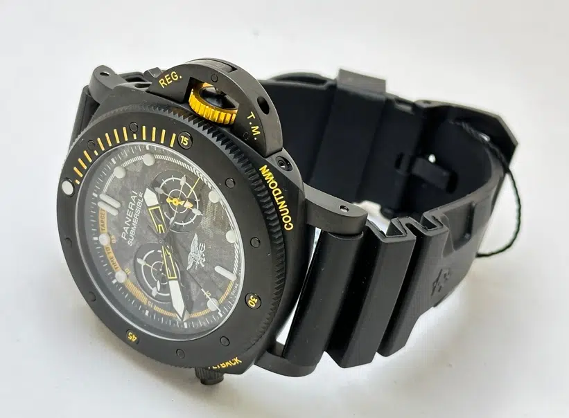 Panerai Submersible Navy Seal Black Rubber Strap Swiss Automatic Watch - Image 6