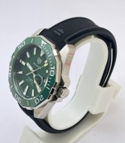 Tag Heuer Aquaracer Green Calibre 5 Black Rubber Strap Swiss Automatic Watch - Image 4
