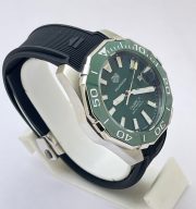 Tag Heuer Aquaracer Green Calibre 5 Black Rubber Strap Swiss Automatic Watch - Image 5