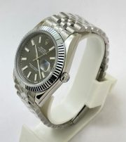 Rolex Date-Just Grey Swiss ETA Automatic 3235 Valjoux Movement Watch - Image 4