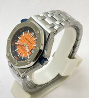 Audemars Piguet Diver Steel Bracelet Orange Swiss Automatic Watch - Image 4