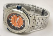 Audemars Piguet Diver Steel Bracelet Orange Swiss Automatic Watch - Image 6
