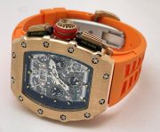 Richard Mille RM11 Rose Gold Orange Rubber Strap Swiss Automatic Watch - Image 6