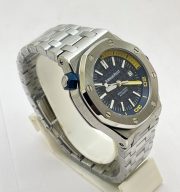 Audemars Piguet Diver Steel Bracelet Blue Swiss Automatic Watch - Image 5