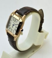 Cartier Santos Dumont Small Leather Strap Ladies Watch - Image 4