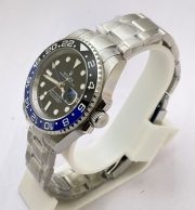 Rolex GMT Master ii BATMAN Oyster Bracelet Swiss ETA 7750 Valjoux Movement Watch - Image 4