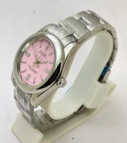 Rolex Oyster Perpetual Pink Steel Swiss Automatic Watch - Image 4
