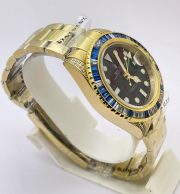 Rolex GMT Master ii White & Blue Ruby Bezel Golden Swiss ETA 3285 Valjoux Automatic Movement Watch - Image 5