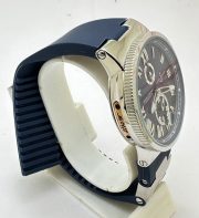 Ulysse Nardin Maxi Marine Steel Blue Rubber Strap Swiss Automatic Watch - Image 5