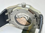 Audemars Piguet Royal Oak Steel Black Leather Strap Swiss Automatic Watch - Image 8