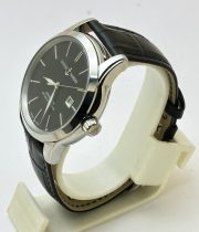 Ulysse Nardin Classico Steel Black Leather Strap Swiss Automatic Watch - Image 4