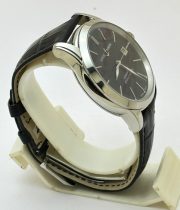 Ulysse Nardin Classico Steel Black Leather Strap Swiss Automatic Watch - Image 5