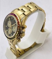 Rolex Cosmograph Daytona Rainbow Jewels Swiss ETA 7750 Valjoux Movement Watch - Image 5