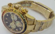 Rolex Cosmograph Daytona Rainbow Jewels Swiss ETA 7750 Valjoux Movement Watch - Image 11