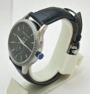 Patek Philippe GMT Annual Calendar Sun Moon Diamond Bezel Black Dial Swiss Automatic Watch - Image 4