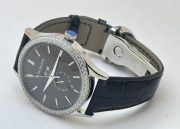 Patek Philippe GMT Annual Calendar Sun Moon Diamond Bezel Black Dial Swiss Automatic Watch - Image 6