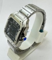 Cartier Santos 100 Steel Black Swiss Automatic Watch - Image 4