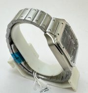 Cartier Santos 100 Steel Black Swiss Automatic Watch - Image 5
