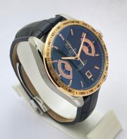 Tag Heuer Grand Carrera Calibre 17 Black Rose Gold Leather Strap Watch - Image 5