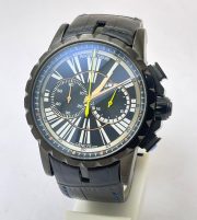 Roger Dubuis Excalibur Chronograph Leather Strap Watch - Image 3