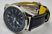 Breitling Navitimer GMT Black Leather Strap Swiss Automatic Watch - Image 6