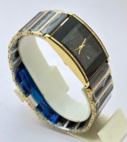 Rado Jubile Square Black Ceramic Stick Mark Dual Tone Watch - Image 5