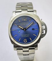 Panerai Marina Blue Steel Bracelet Swiss ETA Automatic Watch - Image 3