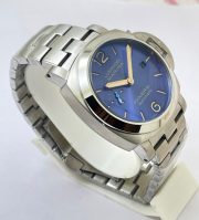 Panerai Marina Blue Steel Bracelet Swiss ETA Automatic Watch - Image 5