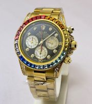 Rolex Cosmograph Daytona Rainbow Jewels Flyback Chronograph Luxury Watch - Image 3