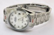 Rolex Date Just Mother Of Pearl White Steel Swiss Automatic Watch - Image 6