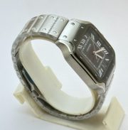 Cartier Santos 100 Steel Black Bezel Swiss Automatic Watch - Image 5