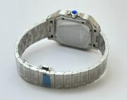 Cartier Santos 100 Steel Black Bezel Swiss Automatic Watch - Image 7