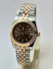Rolex Datejust Stick Marker Brown Dual Tone Swiss Automatic Ladies Watch - Image 3
