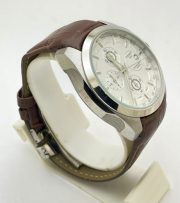 TISSOT COUTURIER CHRONOGRAPH LEATHER STRAP STEEL WATCH - Image 5