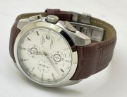 TISSOT COUTURIER CHRONOGRAPH LEATHER STRAP STEEL WATCH - Image 6