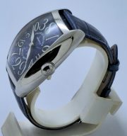 Franck Muller Crazy Hours Blue Leather Strap Swiss Automatic Watch - Image 4
