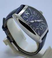 Franck Muller Crazy Hours Blue Leather Strap Swiss Automatic Watch - Image 5
