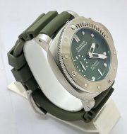 Panerai Submersible Green Rubber Strap Swiss Automatic Watch - Image 5