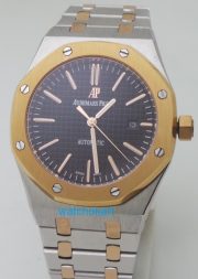 Audemars Piguet Royal Oak Dual Tone Black Swiss Automatic Watch - Image 3