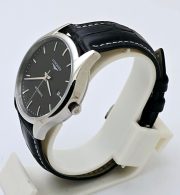 Longines Master Collection Black Steel 2 Leather Strap Swiss Automatic Watch - Image 4