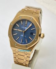 Audemars Piguet Royal Oak Rose Gold BLUE Swiss Automatic Watch - Image 3