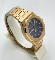 Audemars Piguet Royal Oak Rose Gold BLUE Swiss Automatic Watch - Image 5