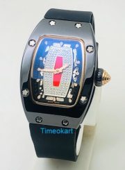 Richard Mille Limited Edition Black Ladies SWISS ETA 7750 Valjoux Movement Watch - Image 3