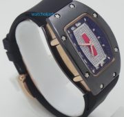 Richard Mille Limited Edition Black Ladies SWISS ETA 7750 Valjoux Movement Watch - Image 5
