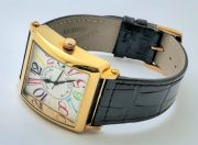Franck Muller Square Master Rose Gold Color Dreams Leather Strap Watch - Image 6